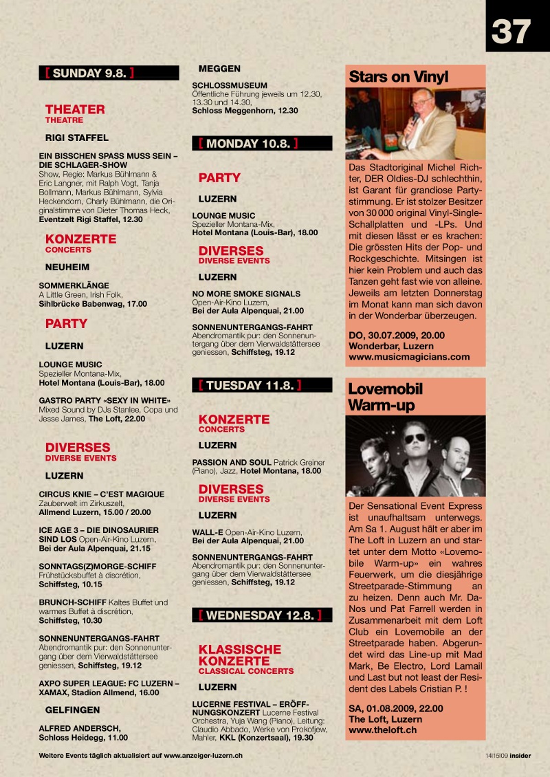 "Insider Magazin" - "Stars On Vinyl"-Feature vom 24.Juli 09